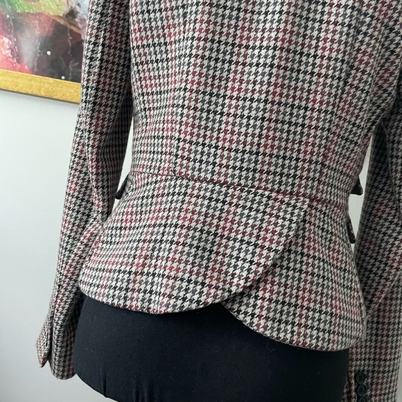 H&M/EUC Jacket Blazer Tartan Wool Blend - Picture 5 of 10